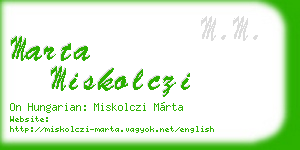 marta miskolczi business card